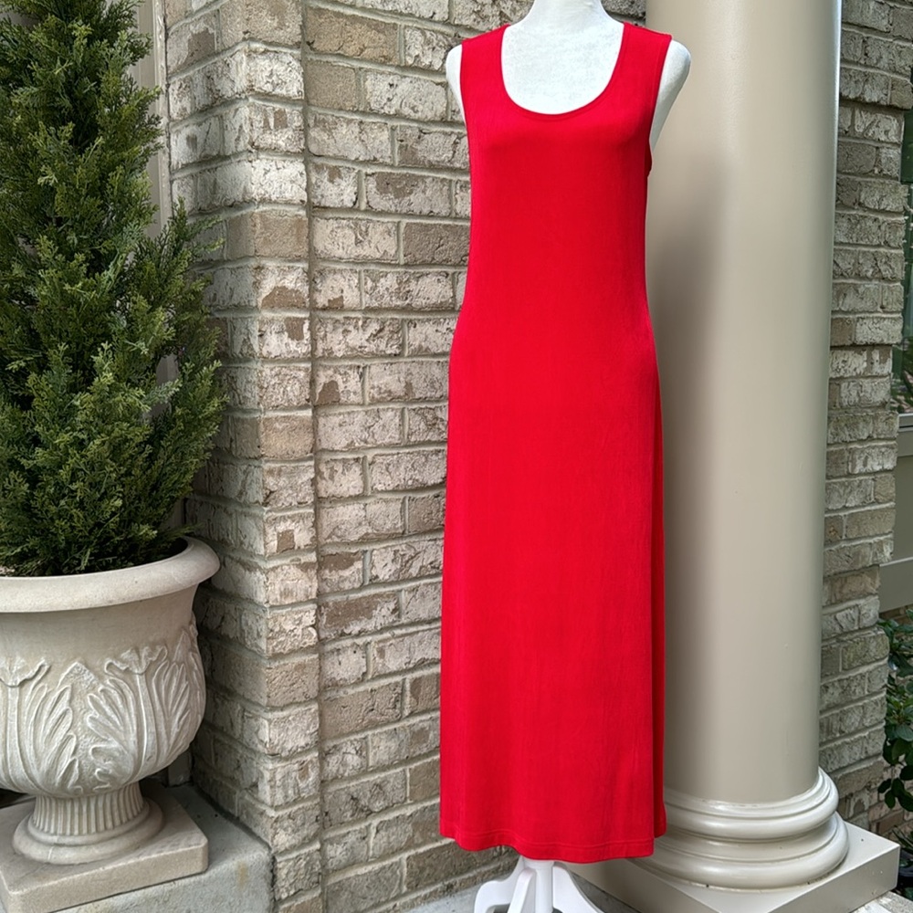 Coldwater Creek Red Maxi Sheath Dress